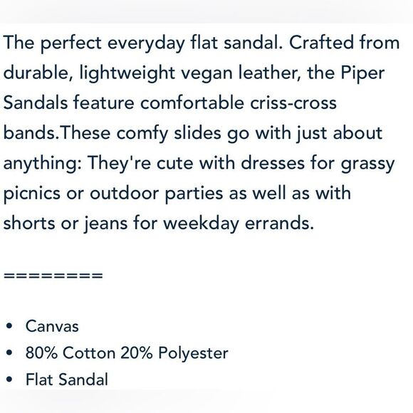 Draper James Colorblock Piper Flat Rick Rack Blue & White Ric Rac Sandals. 7.5. - Picture 7 of 7